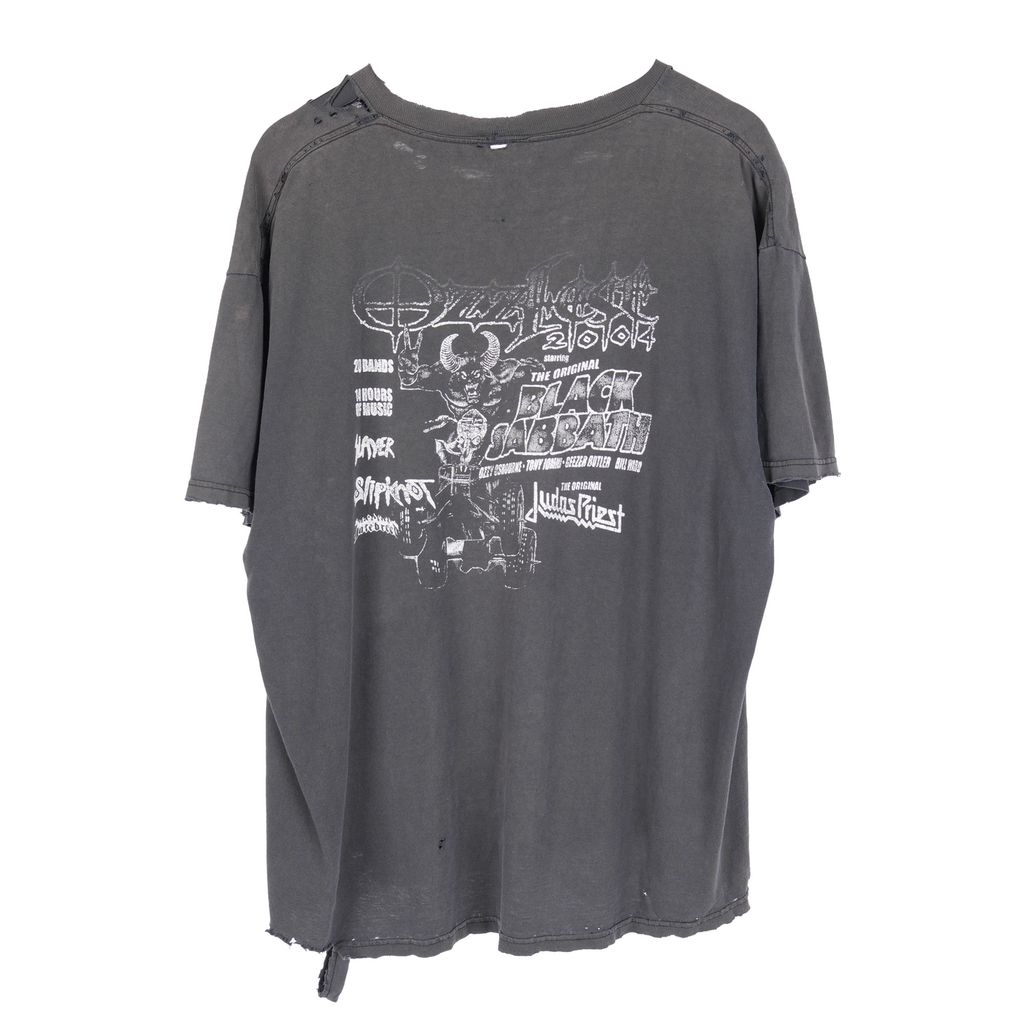 VINTAGE BLACK DISTRESSED OZZFEST 2004 TEE