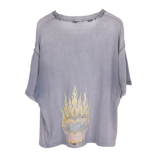 VINTAGE 1990s METALLICA PUS HEAD BURNING SKULL TEE