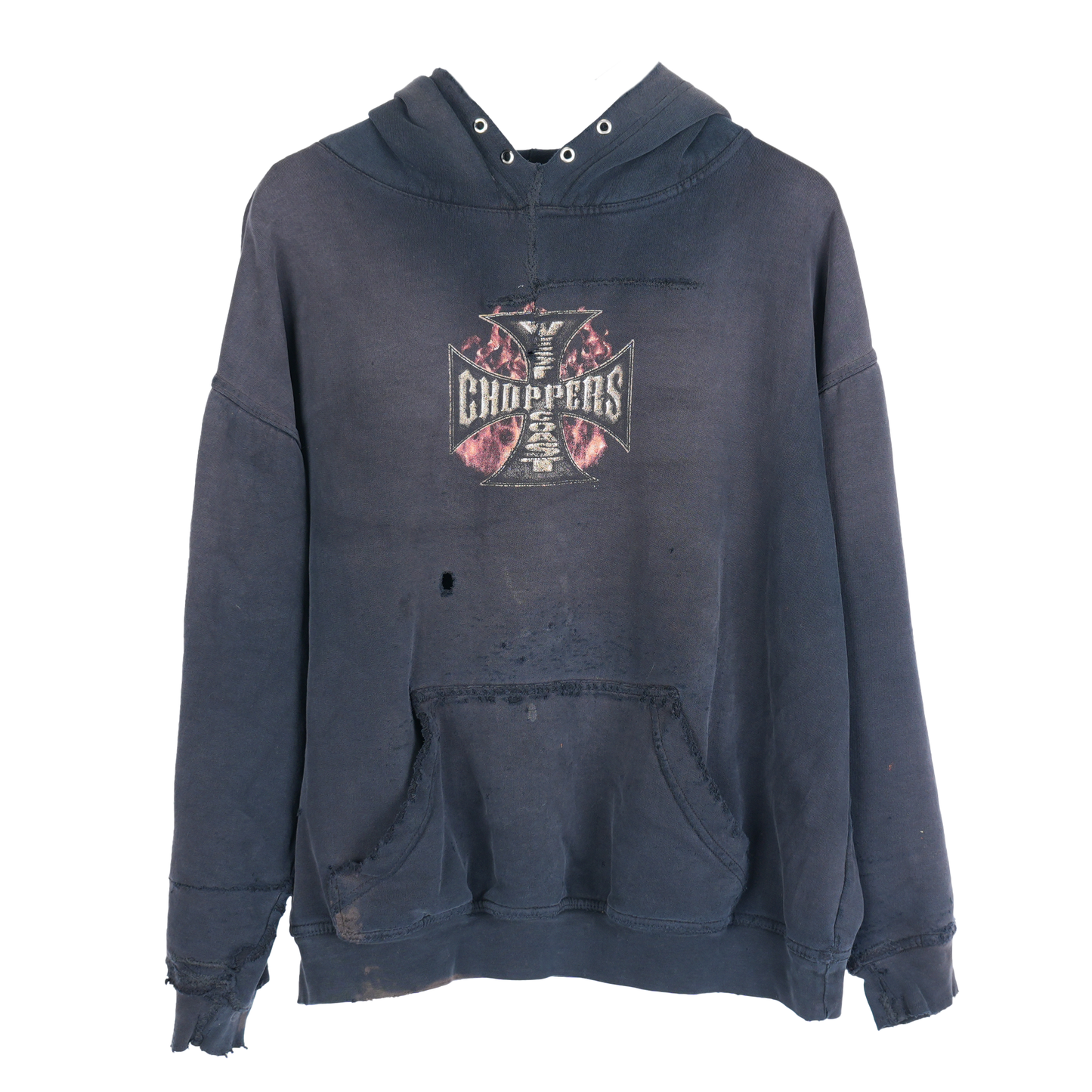 VINTAGE REPAIRED WCC WEST COAST CHOPPERS HOODIE