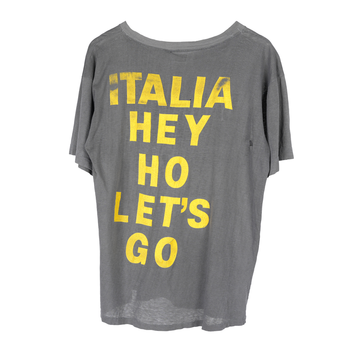 VINTAGE FADED RAMONES 'ITALIA HI HO LET'S GO' TEE 1988