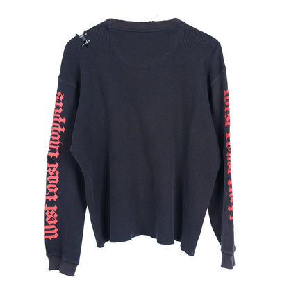 WCC BLACK/RED LONG SLEEVE THERMAL T-SHIRT