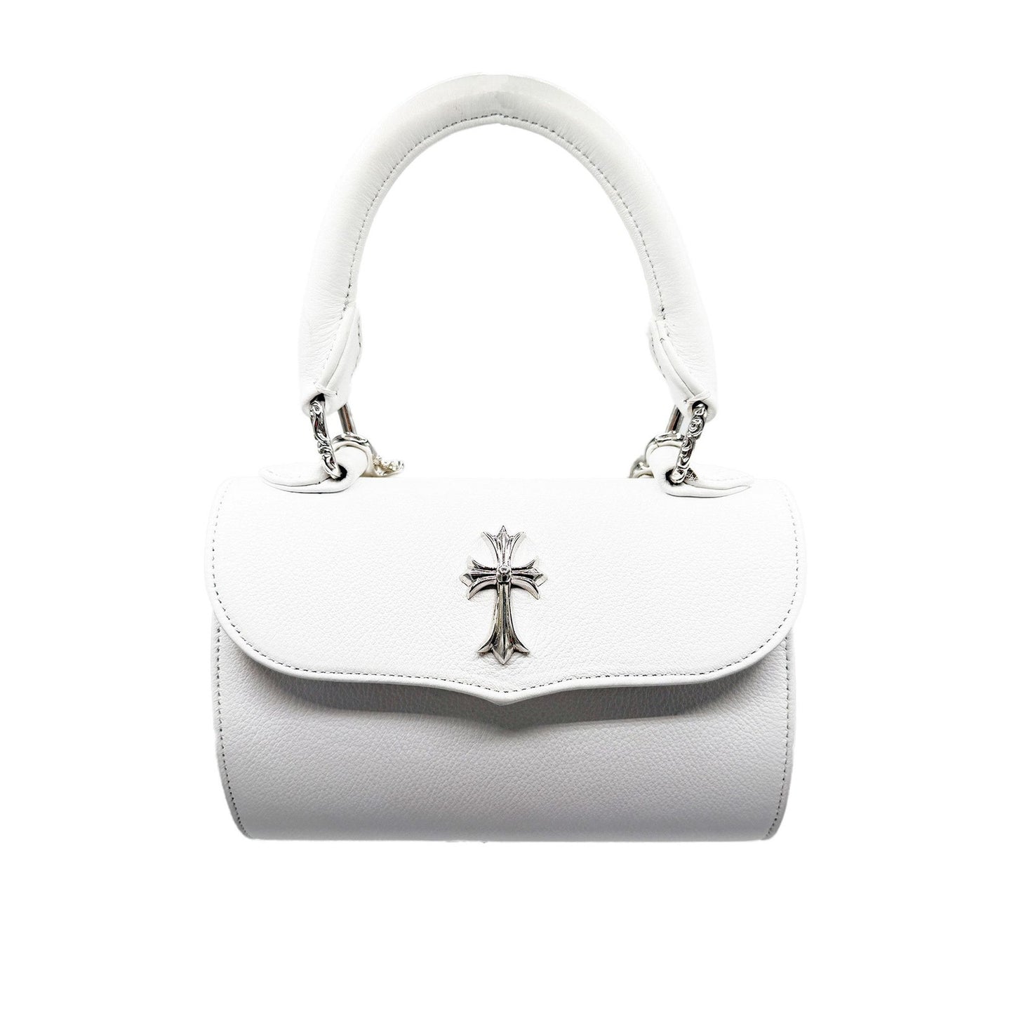 CHROME HEARTS CH WHITE RHODIUM DOC ADAMS HANDBAG PURSE