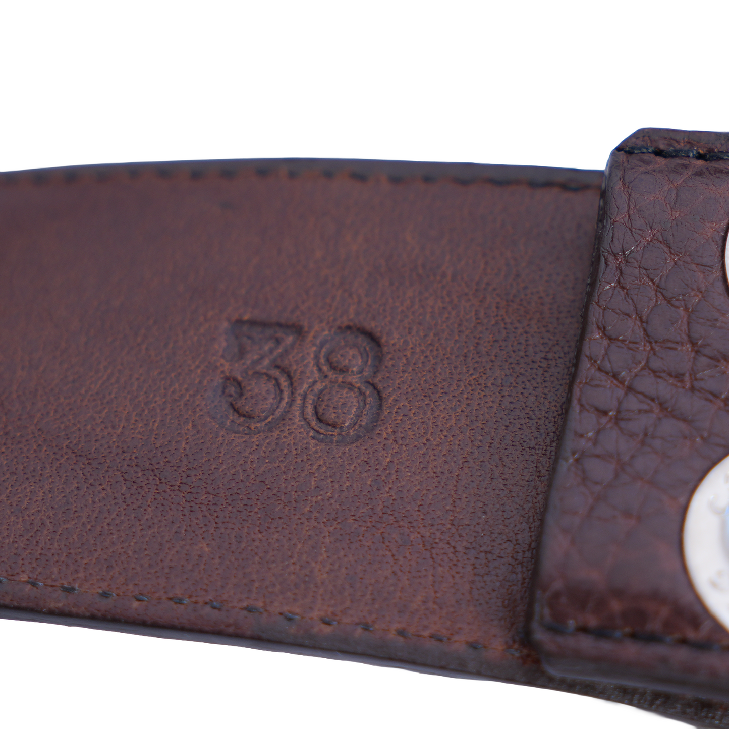 CHROME HEARTS OVAL BUCKLE WITH BROWN STRAP