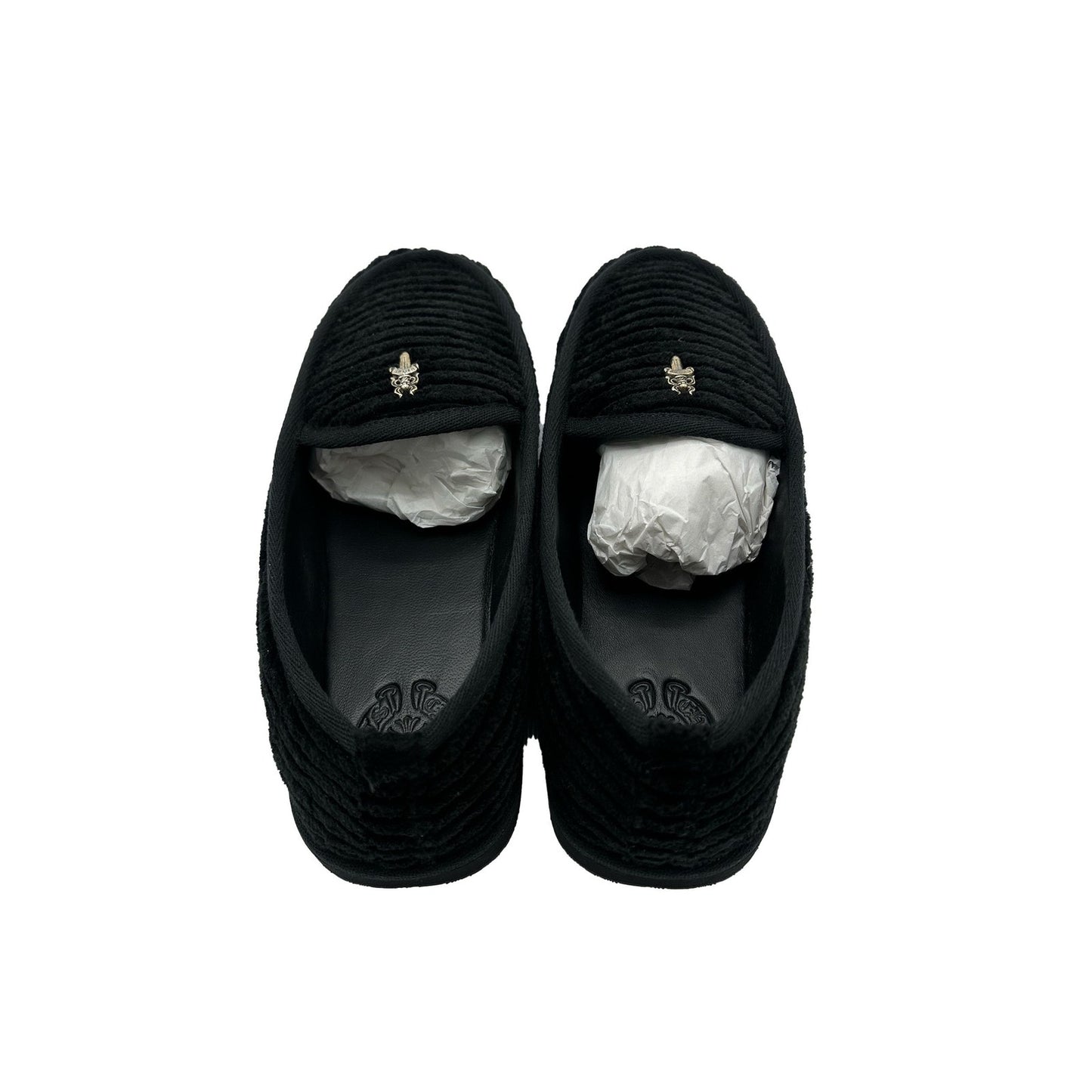 CHROME HEARTS HOTEL SLIPPER DAGGER LOAFERS BLACK