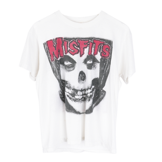 VINTAGE WHITE MISFITS SKULL TEE