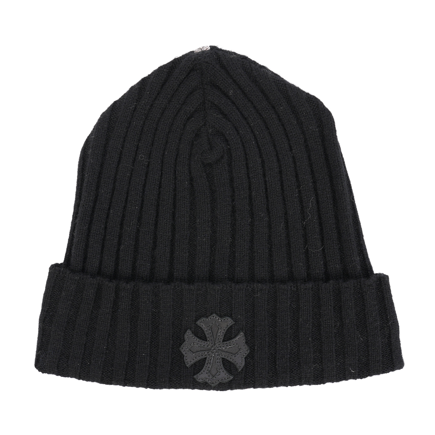 CHROME HEARTS BLACK PLUS CROSS PATCH BEANIE