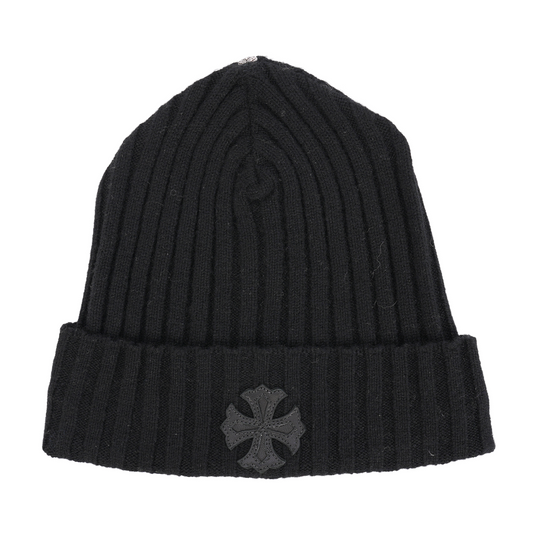 CHROME HEARTS BLACK PLUS CROSS PATCH BEANIE