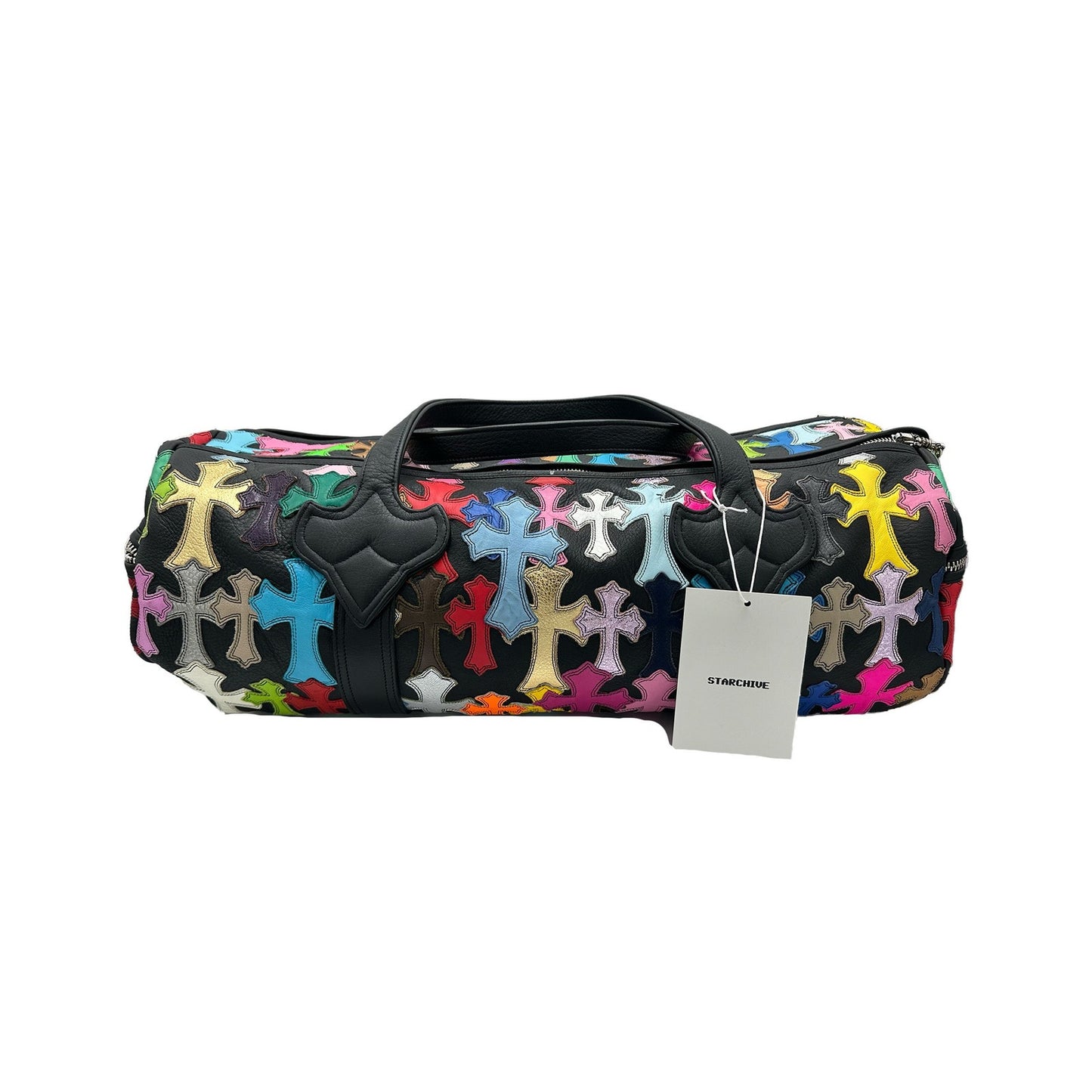 CHROME HEARTS MULTICOLOR CROSS DUFFLE BAG LARGE SIZE