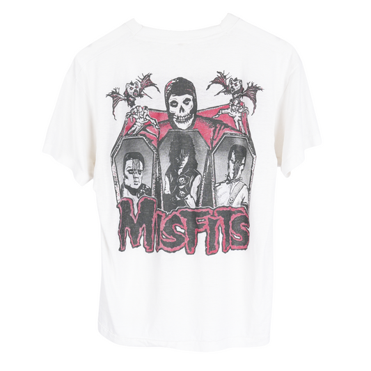 VINTAGE WHITE MISFITS SKULL TEE