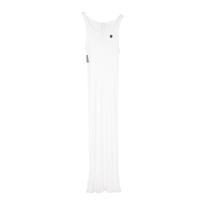 Chrome Hearts Womans White  SCRIPT Long White Dress