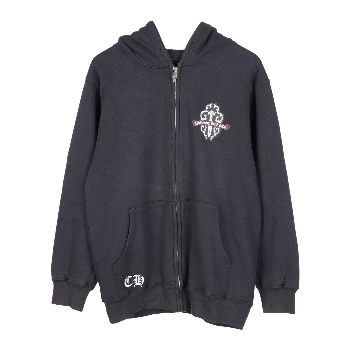 CHROME HEARTS VINTAGE DAGGER FLORAL ZIP UP