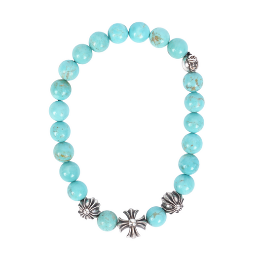 CHROME HEARTS Turquoise Plus Ball Bead Bracelet