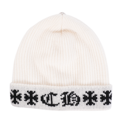 CHROME HEARTS WHITE BIG DADDY BEANIE
