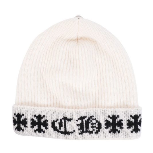 CHROME HEARTS WHITE BIG DADDY BEANIE