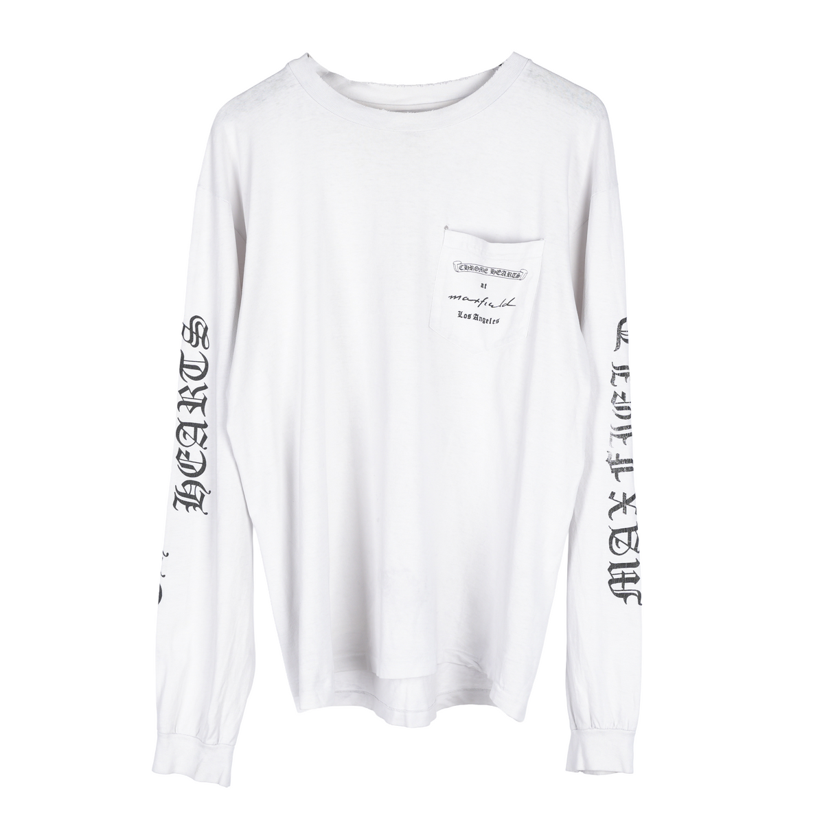 CHROME HEARTS WHITE VINTAGE MAXFIELD LONG SLEEVE VINE DAGGER T-SHIRT