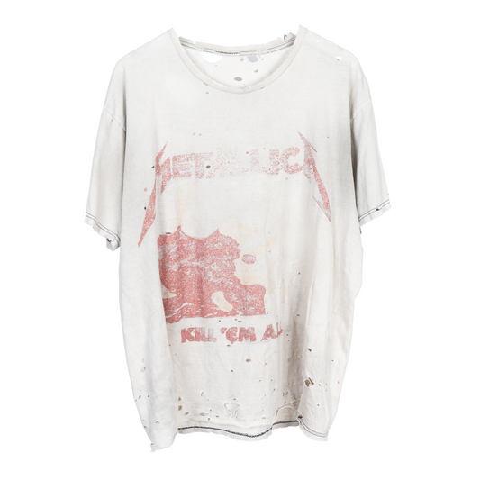 VINTAGE WHITE METALLICA TEE