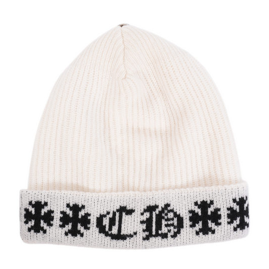 CHROME HEARTS WHITE BIG DADDY BEANIE