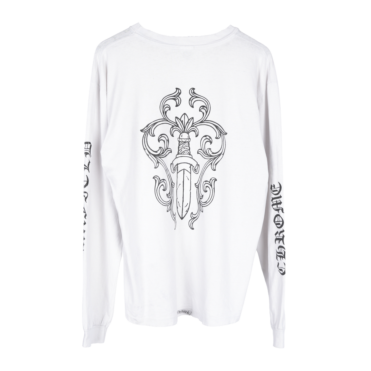 CHROME HEARTS WHITE VINTAGE MAXFIELD LONG SLEEVE VINE DAGGER T-SHIRT