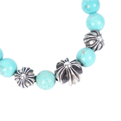 CHROME HEARTS Turquoise Plus Ball Bead Bracelet