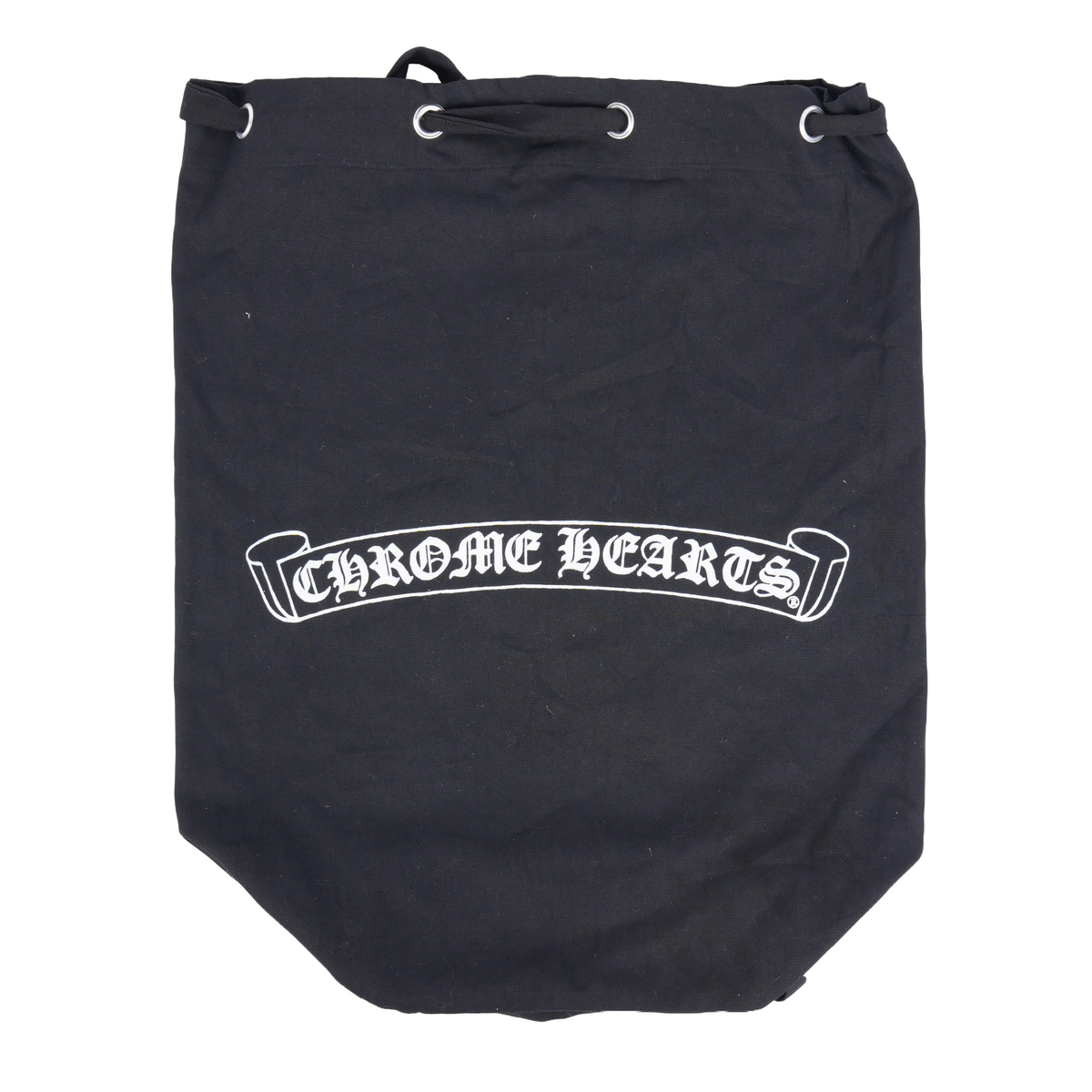 CHROME HEARTS DRAWSTRING SCROLL LOGO BAG