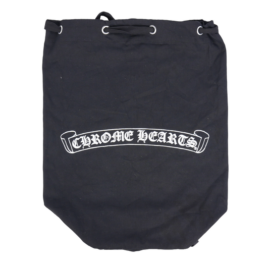 CHROME HEARTS DRAWSTRING SCROLL LOGO BAG
