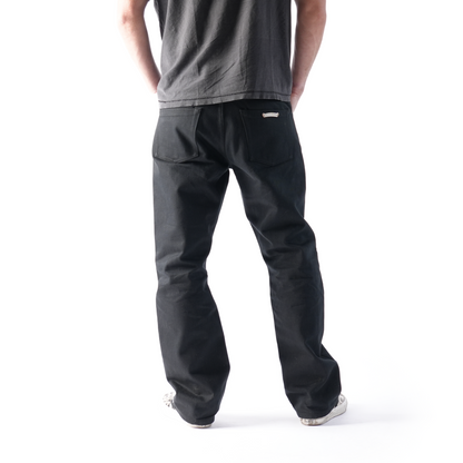 CHROME HEARTS FLEUR KNEE BLACK DENIM