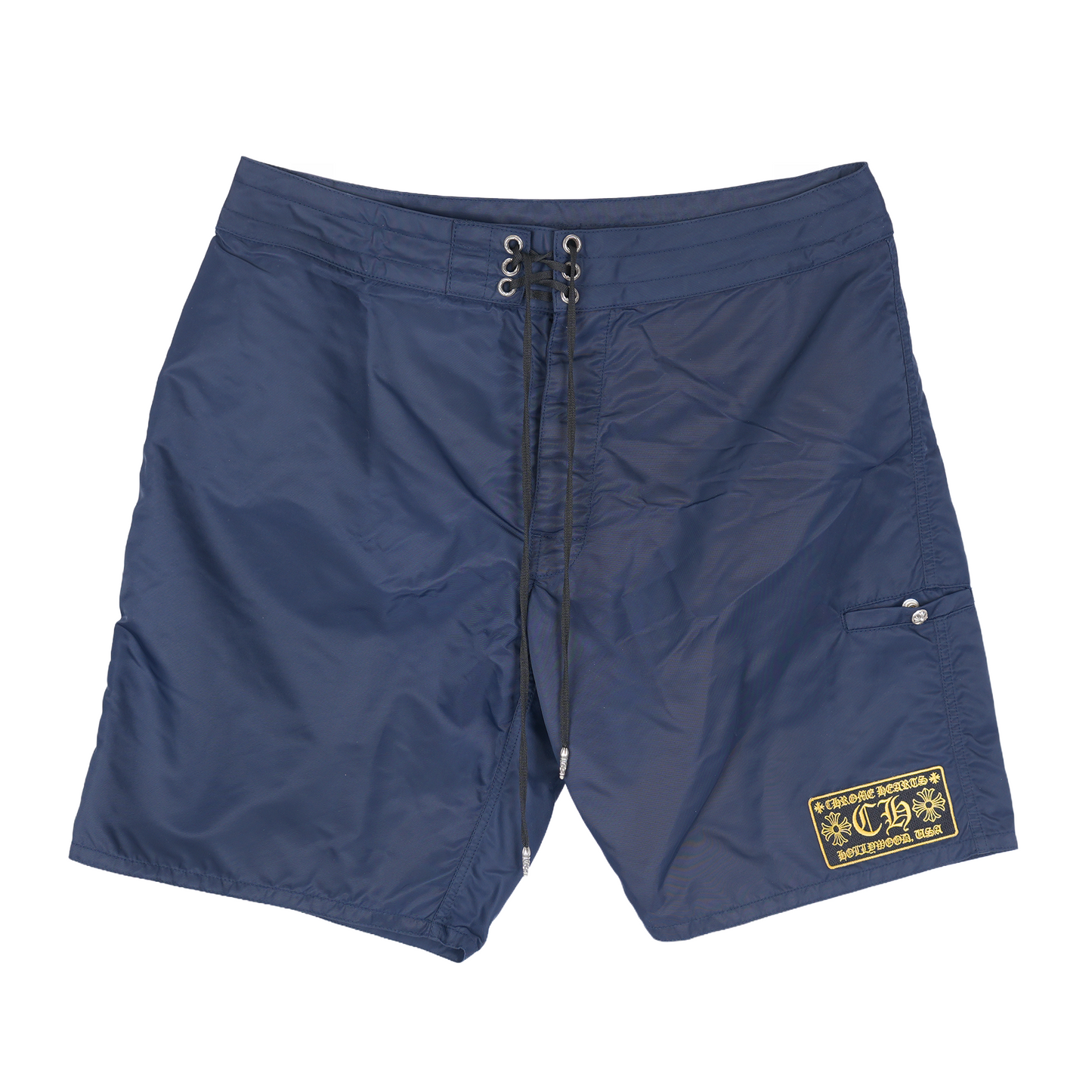 CHROME HEARTS NAVY CH PATCH SHORTS