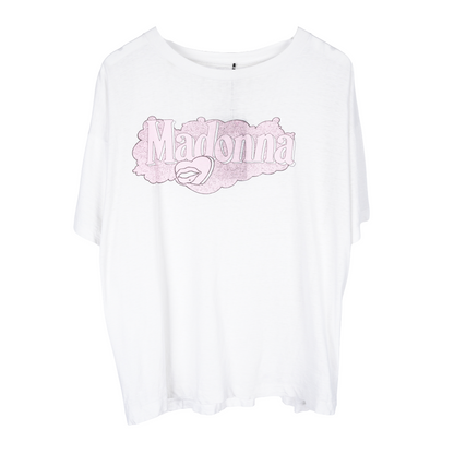 VINTAGE WHITE PINK  MADONNA TEE