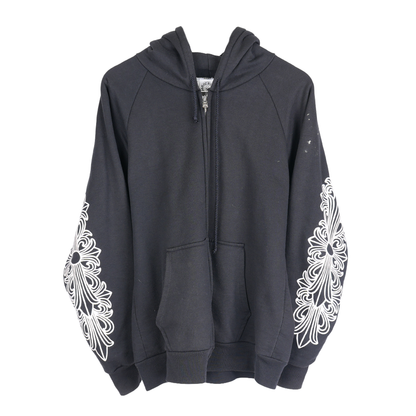 CHROME HEARTS LOGO VINTAGE THERMAL LINED HOODIE
