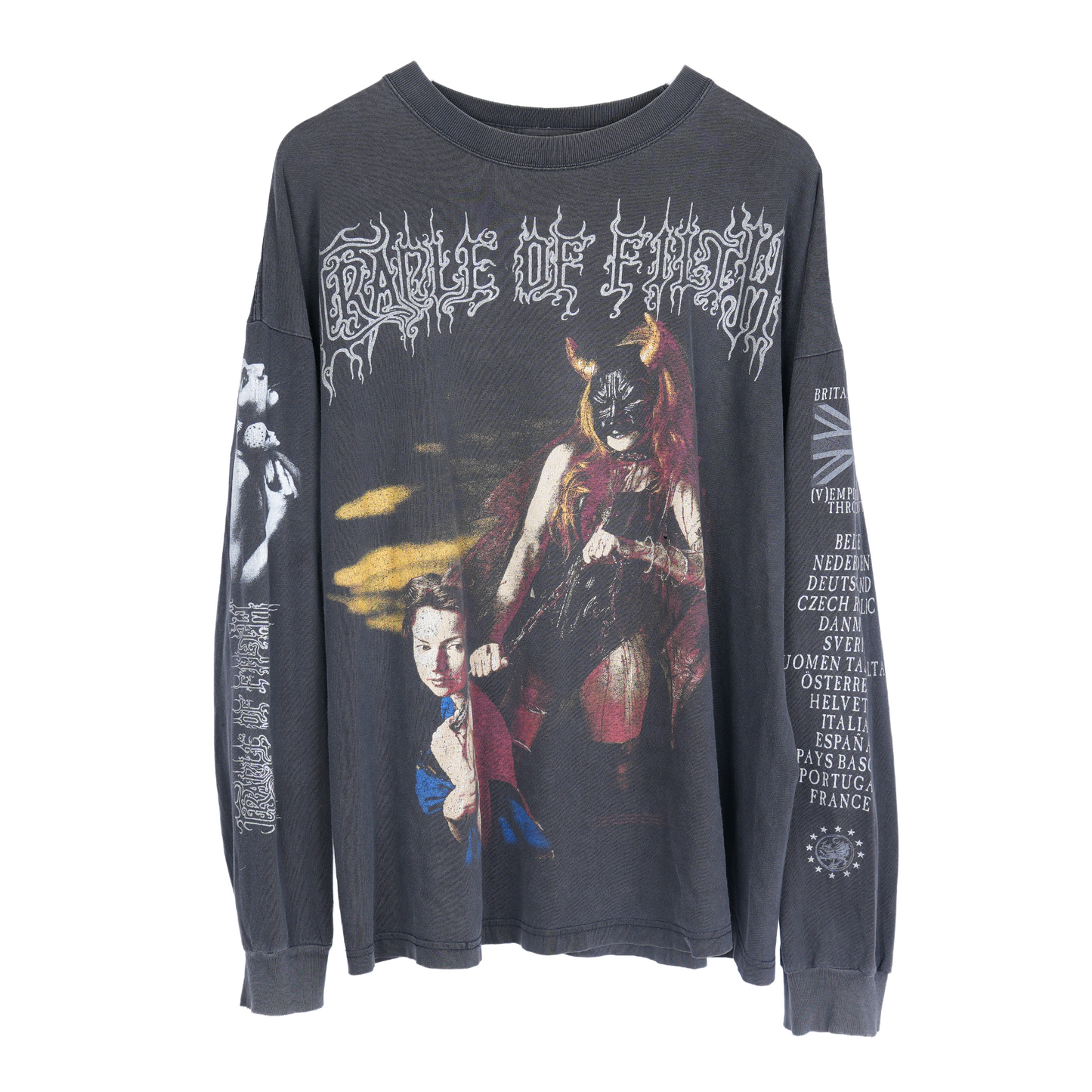 CRADLE OF FILTH 'THE RAPE AND RUIN OF EUROPE' 1990s TOUR T-SHIRT