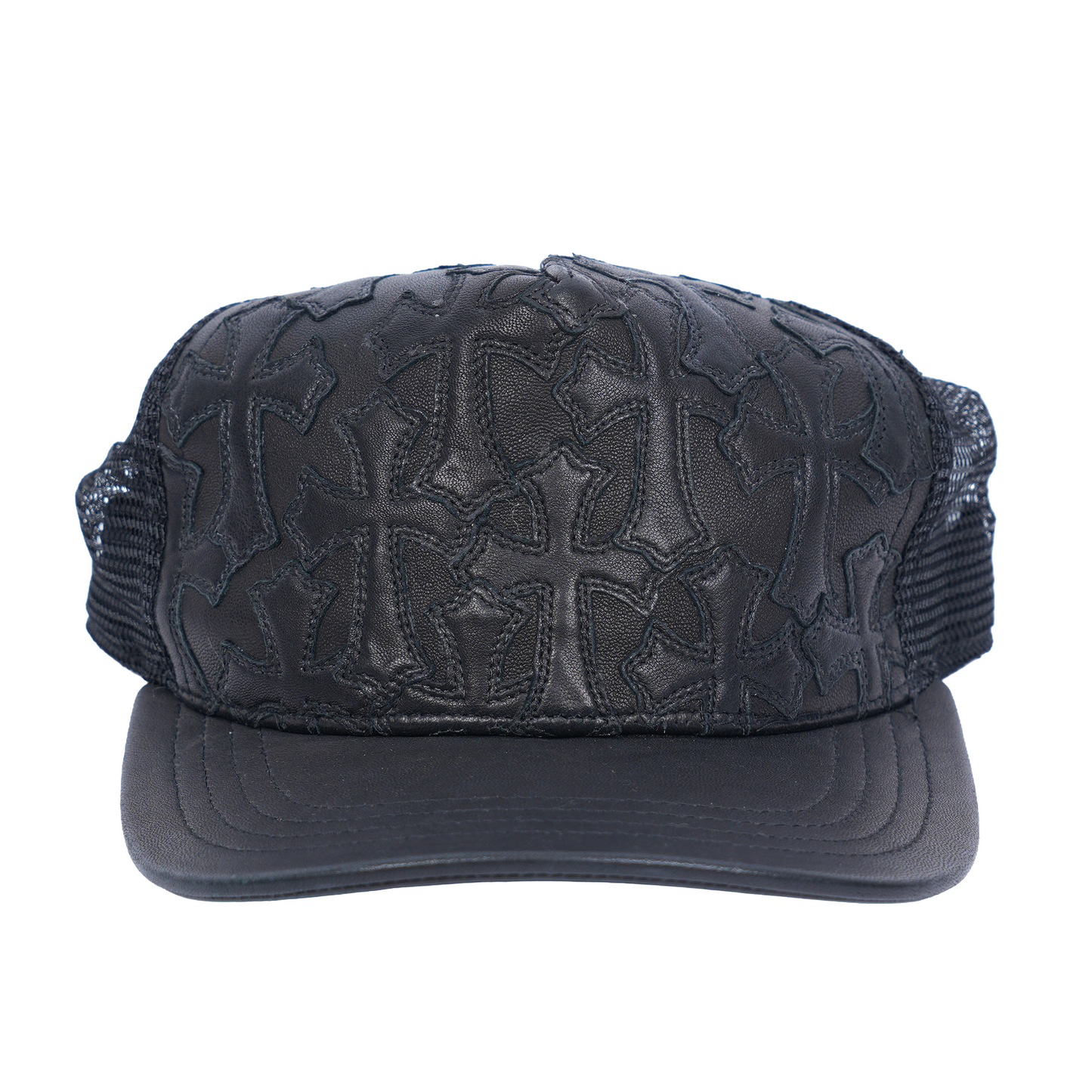 CHROME HEARTS BLACK ON BLACK CEMETERY CROSS HAT