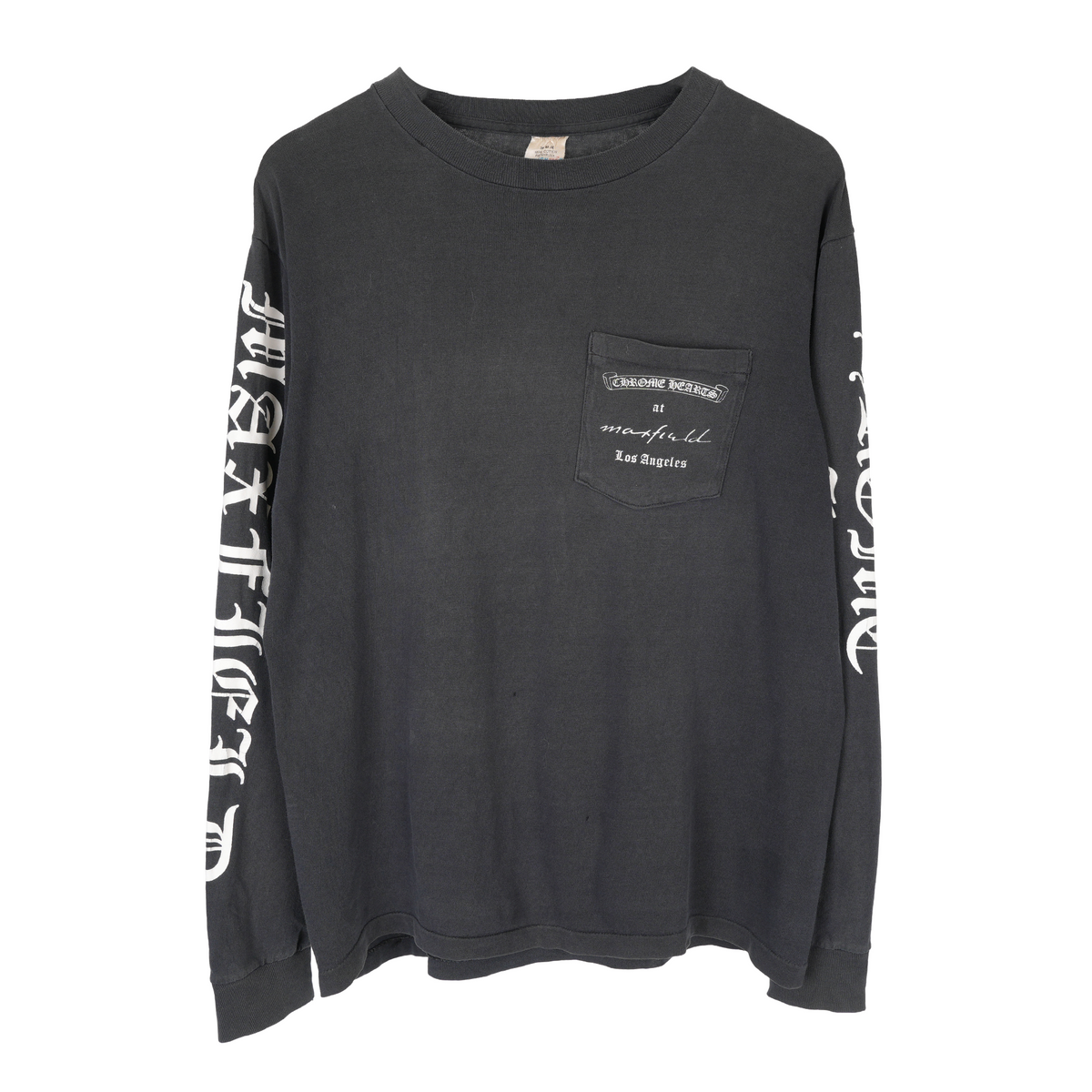 CHROME HEARTS 1990'S BLACK VINTAGE MAXFIELD LONG SLEEVE VINE DAGGER T-SHIRT