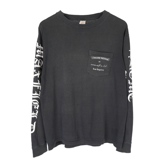 CHROME HEARTS 1990'S BLACK VINTAGE MAXFIELD LONG SLEEVE VINE DAGGER T-SHIRT