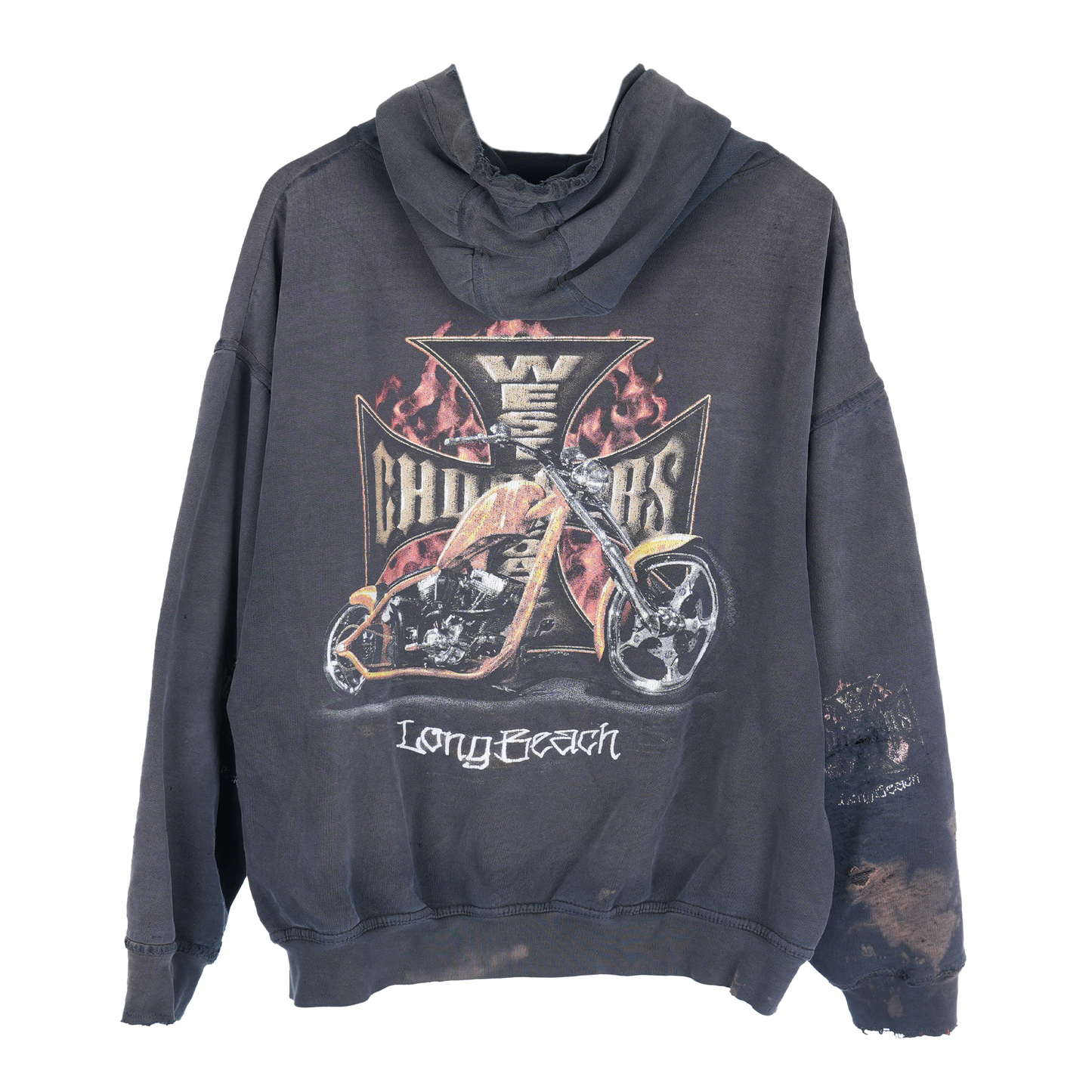 VINTAGE REPAIRED WCC WEST COAST CHOPPERS HOODIE