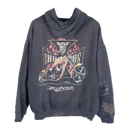 VINTAGE REPAIRED WCC WEST COAST CHOPPERS HOODIE