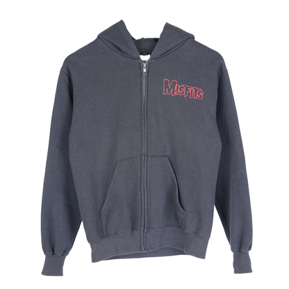 MISFITS SKULL LOGO ZIP UP HOODIE