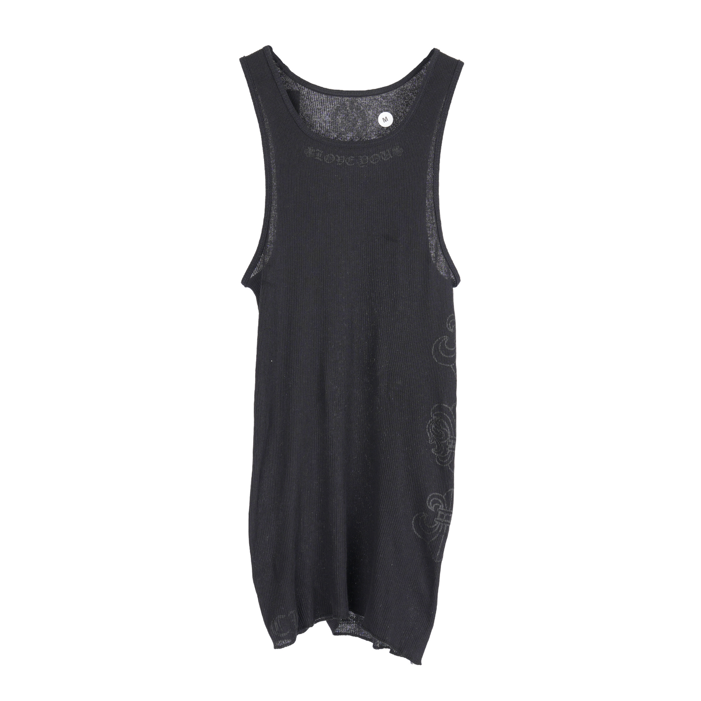 CHROME HEARTS BLACK CANNES LOVE YOU TANK TOP