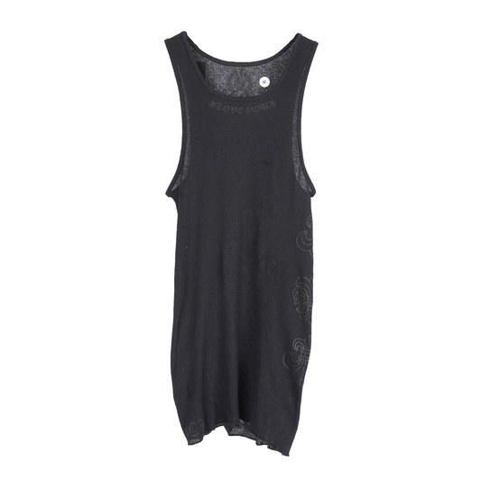 CHROME HEARTS BLACK CANNES LOVE YOU TANK TOP
