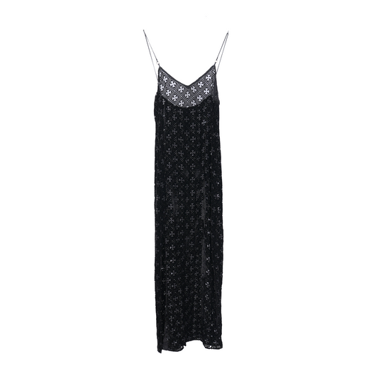 CHROME HEARTS MONOGRAM PLUS WOMEN'S SILK/VISCOSE DRESS SIZE SMALL
