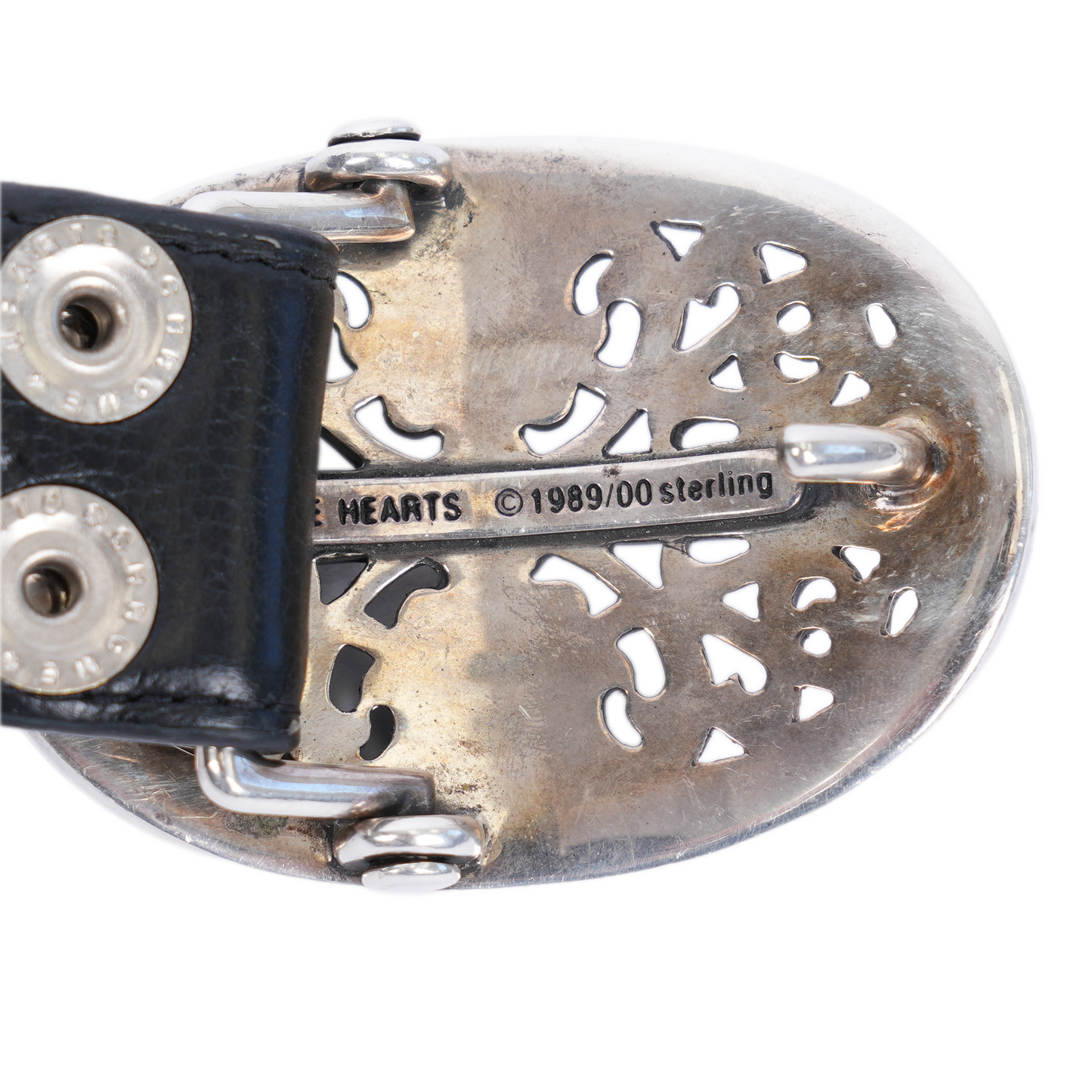 CHROME HEARTS OVAL BUCKLE WITH BLACK STRAP