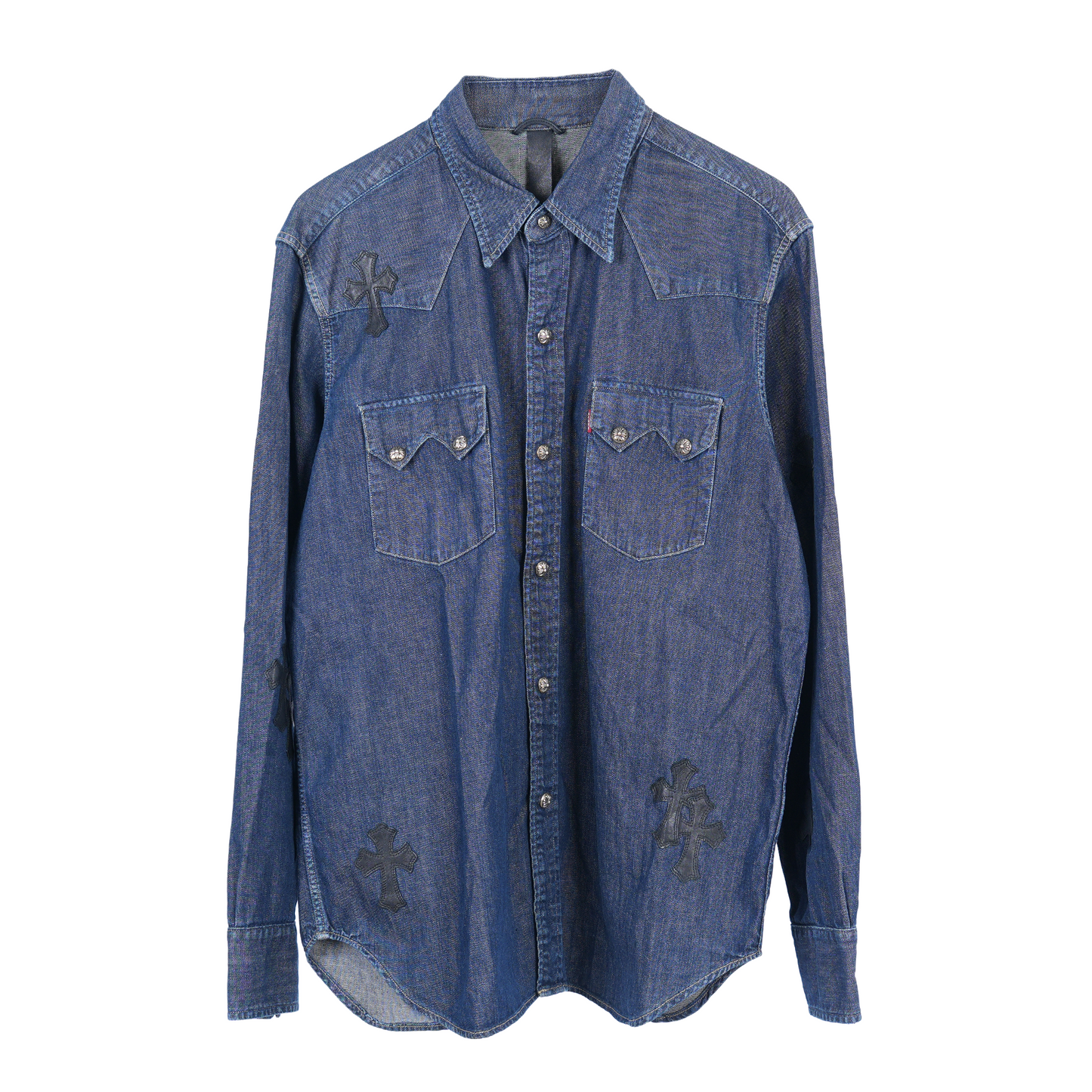 CHROME HEARTS LEVIS DENIM PATCH DARK BLUE JACKET