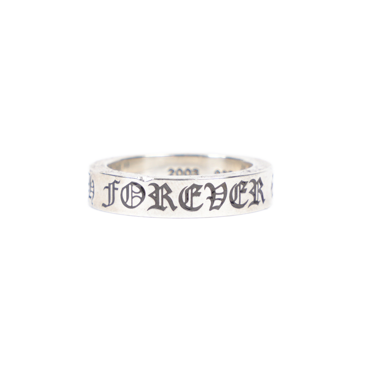 CHROME HEARTS SILVER 6MM FOREVER RING