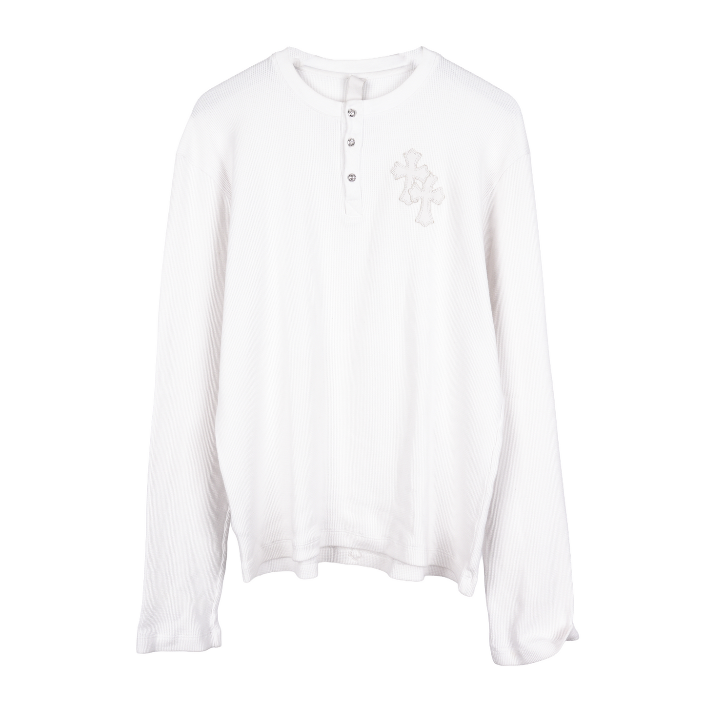 CHROME HEARTS WHITE PATCH HENLEY LONG SLEEVE