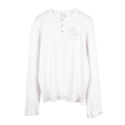 CHROME HEARTS WHITE PATCH HENLEY LONG SLEEVE