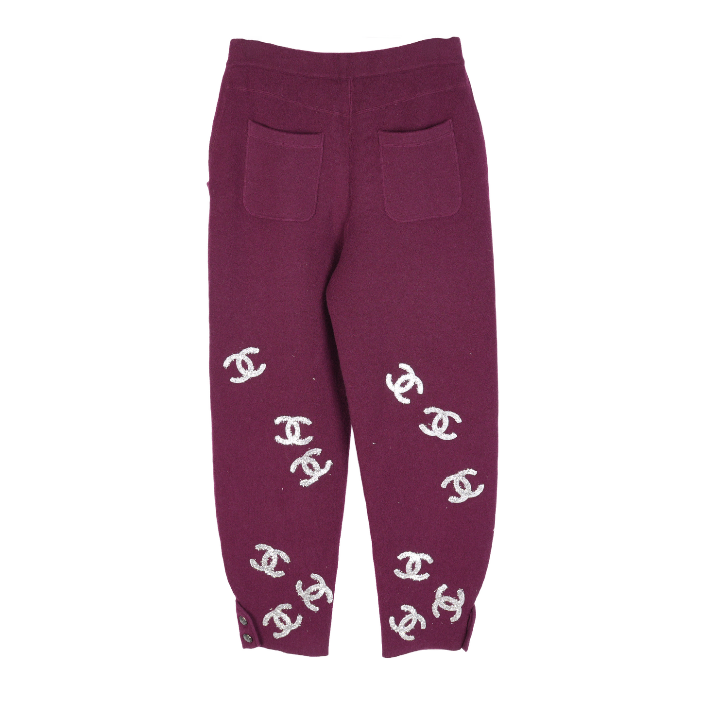 CHANEL GLITTER LOGO SWEATPANTS