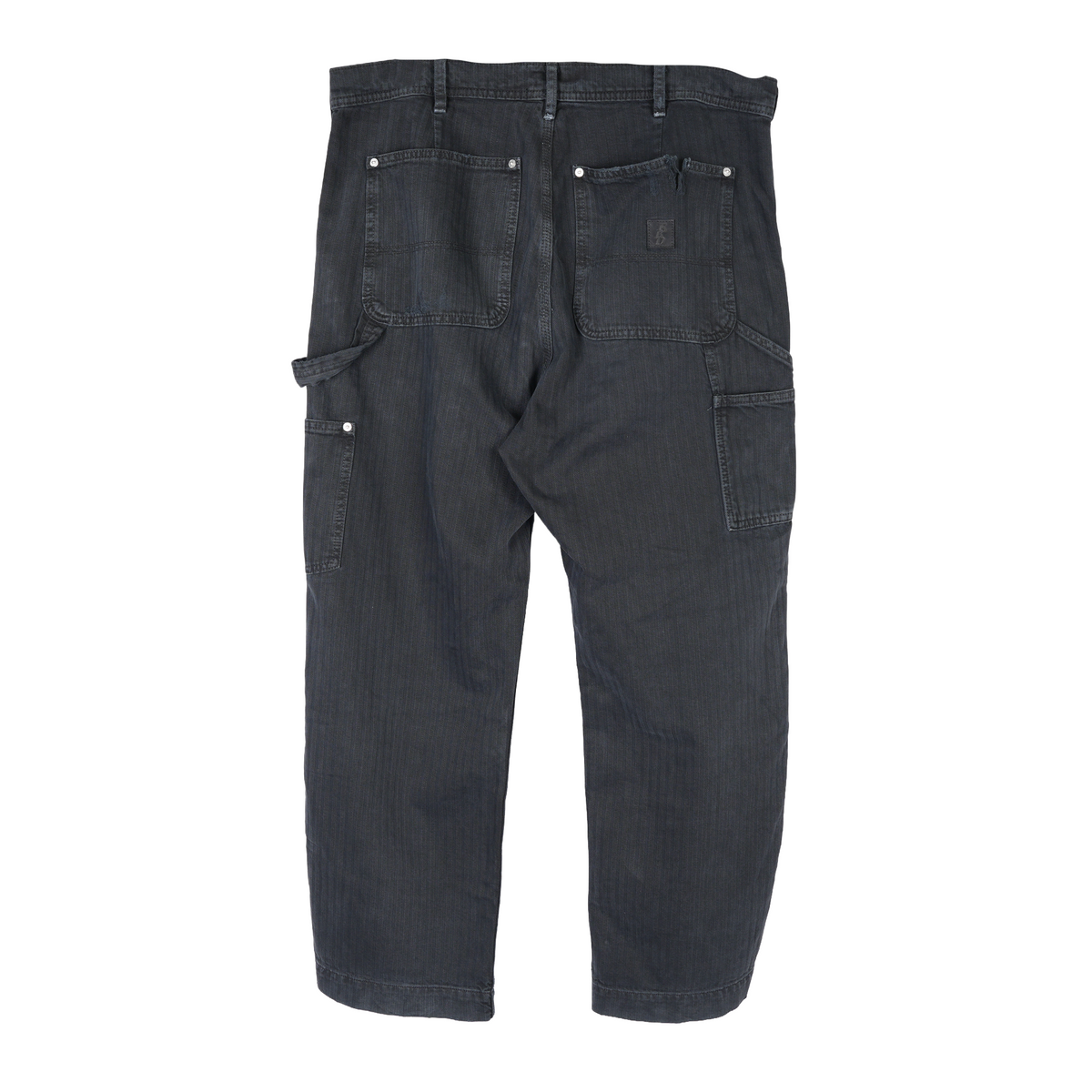 ENFANTS RICHES DÉPRIMÉS ERD BLACK HERRINGBONE THRASHED DOUBLEKNEE PANTS