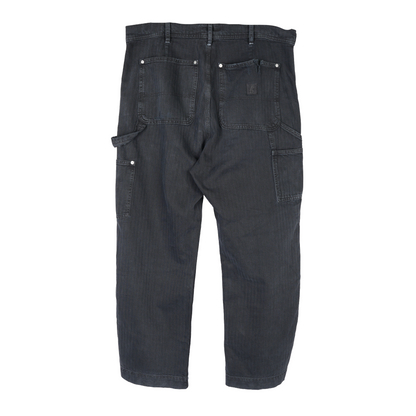 ENFANTS RICHES DÉPRIMÉS ERD BLACK HERRINGBONE THRASHED DOUBLEKNEE PANTS