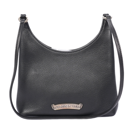 CHROME HEARTS BLACK LEATHER VIV DAGGER SHOULDER BAG