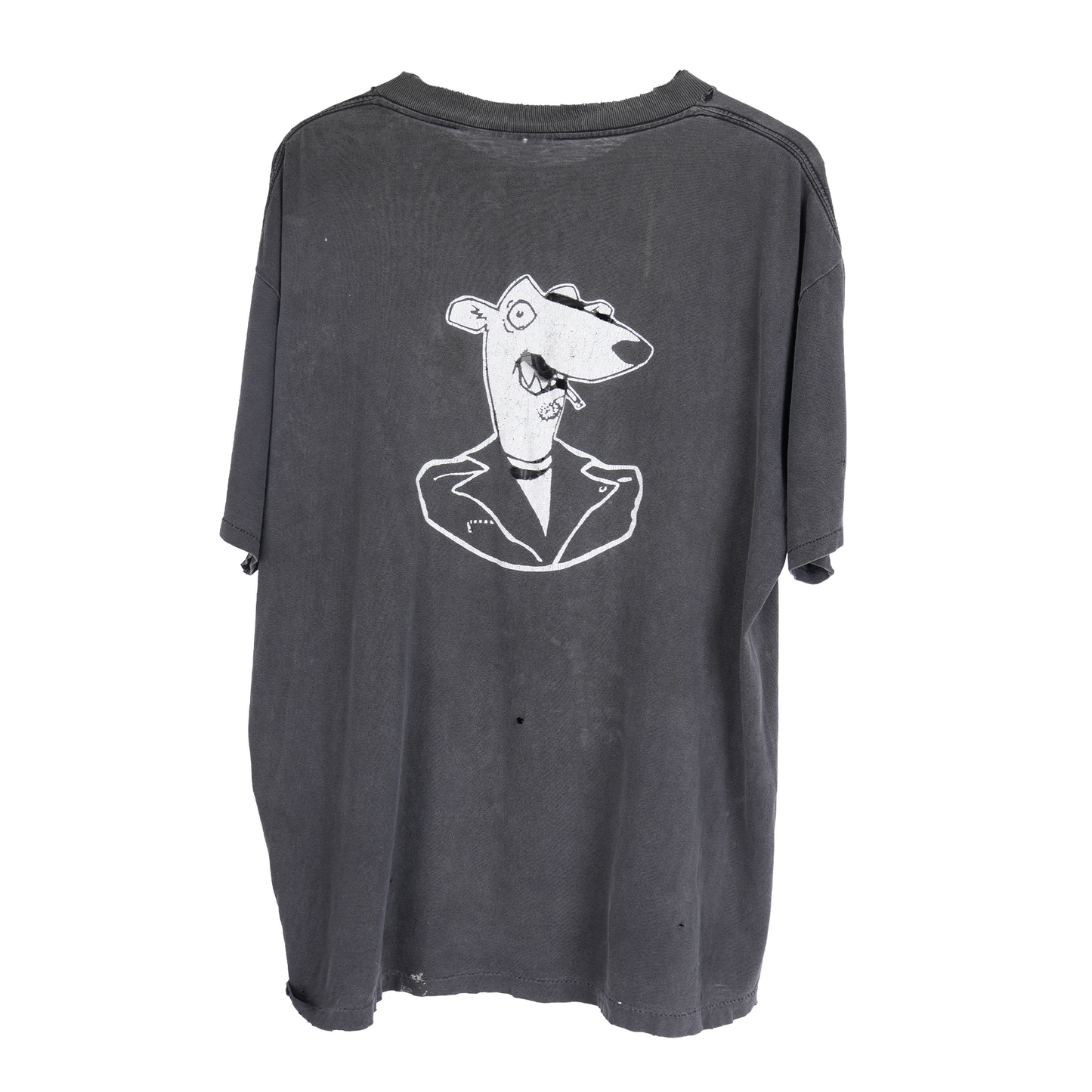 VINTAGE SCREECHING WEASEL THRASHED SAFETY PIN TEE