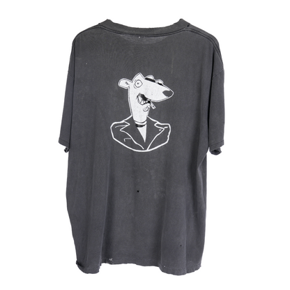 VINTAGE SCREECHING WEASEL THRASHED SAFETY PIN TEE